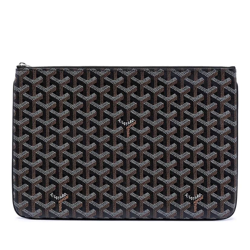 Goyard Goyardine Senat MM Black Canvas Very good condition - Front View