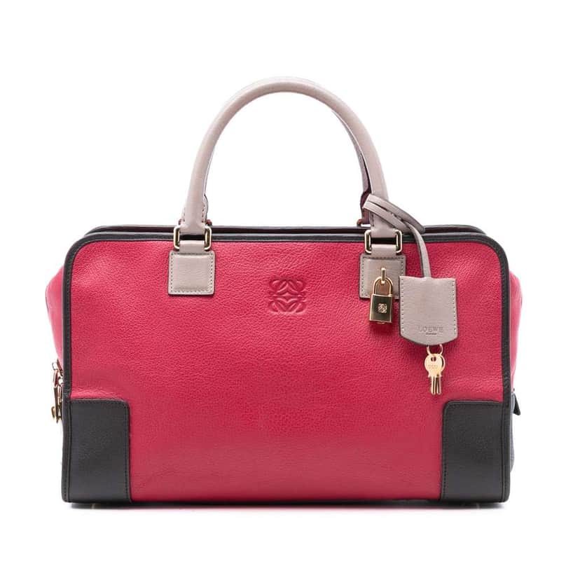 Loewe Tricolor Leather Amazona 36 Red Leather Very good condition - Front View