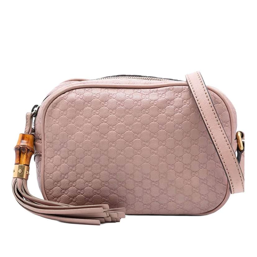 Gucci Microguccissima Sunshine Disco Camera Bag Pink Leather Very good condition - Front View