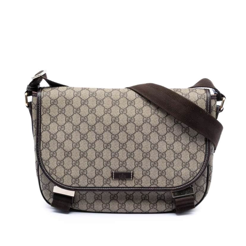 Gucci GG Supreme Crossbody Beige Canvas Very good condition - Front View