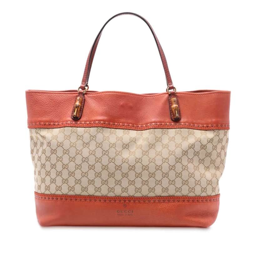 Gucci Large GG Canvas Laidback Crafty Tote Beige Very good condition - Front View