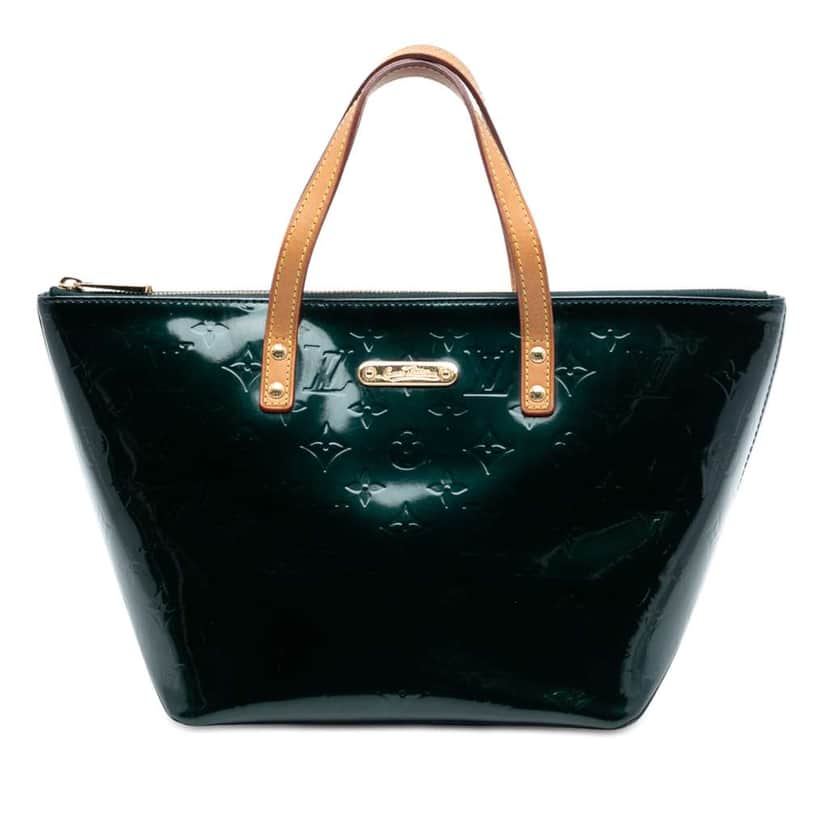 Louis Vuitton Monogram Vernis Bellevue PM Green Leather Very good condition - Front View