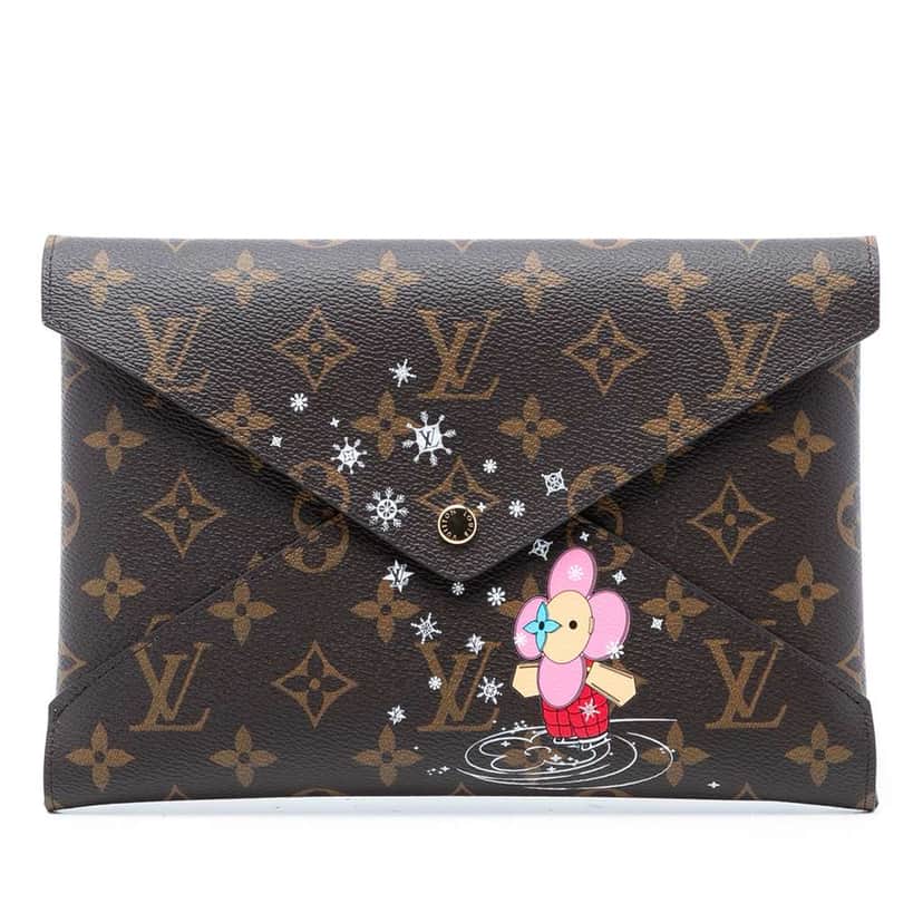 Louis Vuitton Monogram Christmas Animation Vivienne Kirigami Pochette GM Brown Very good condition - Front View