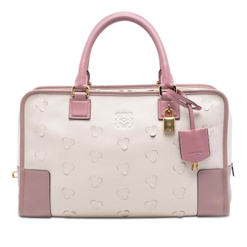 Loewe Limited Edition Cherry Blossom Leather Amazona 36 White Leather Very good condition - Front View
