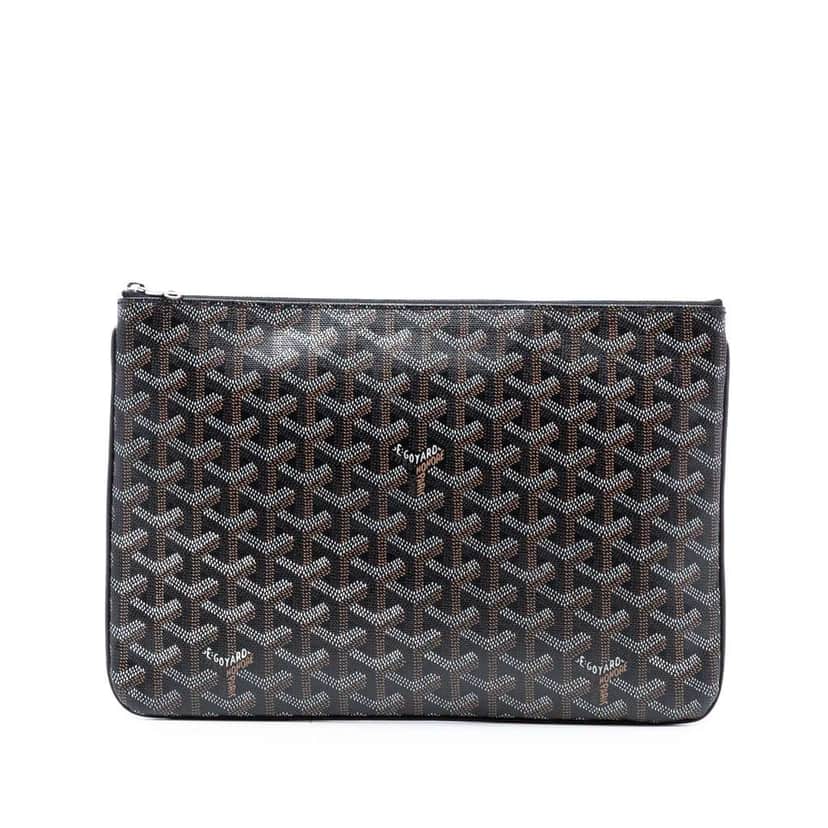 Goyard Goyardine Senat MM Black Canvas Very good condition - Front View