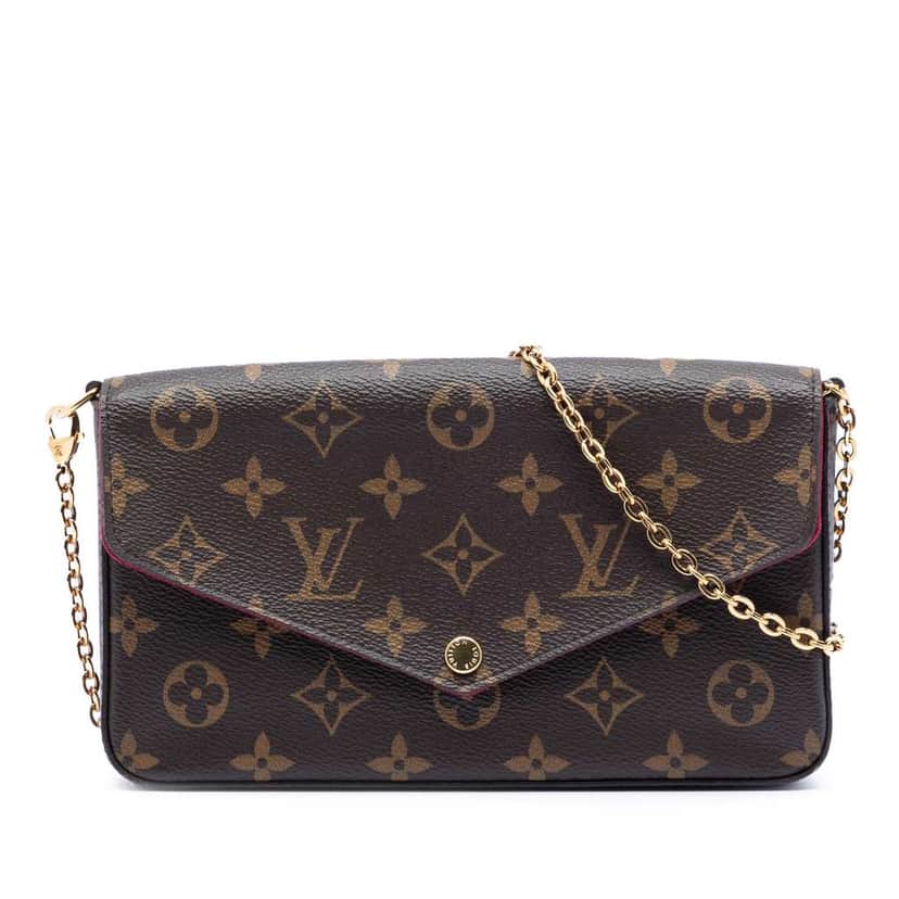 Louis Vuitton Monogram Pochette Felicie Brown Very good condition - Front View