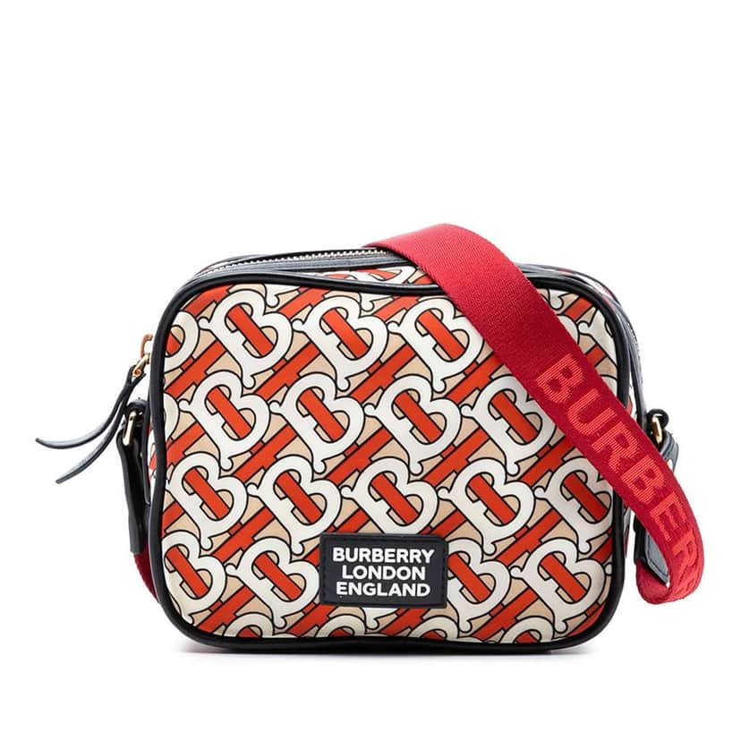 Burberry TB Monogram Nylon Kids Camera Bag Beige Very good condition - Front View