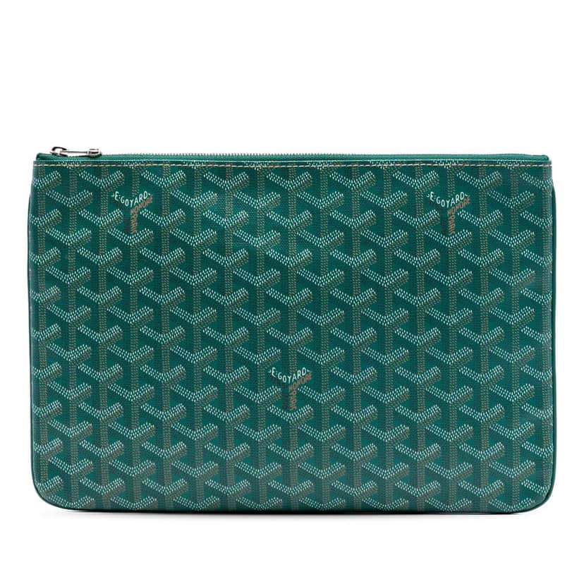 Goyard Goyardine Senat MM Green Canvas Very good condition - Front View