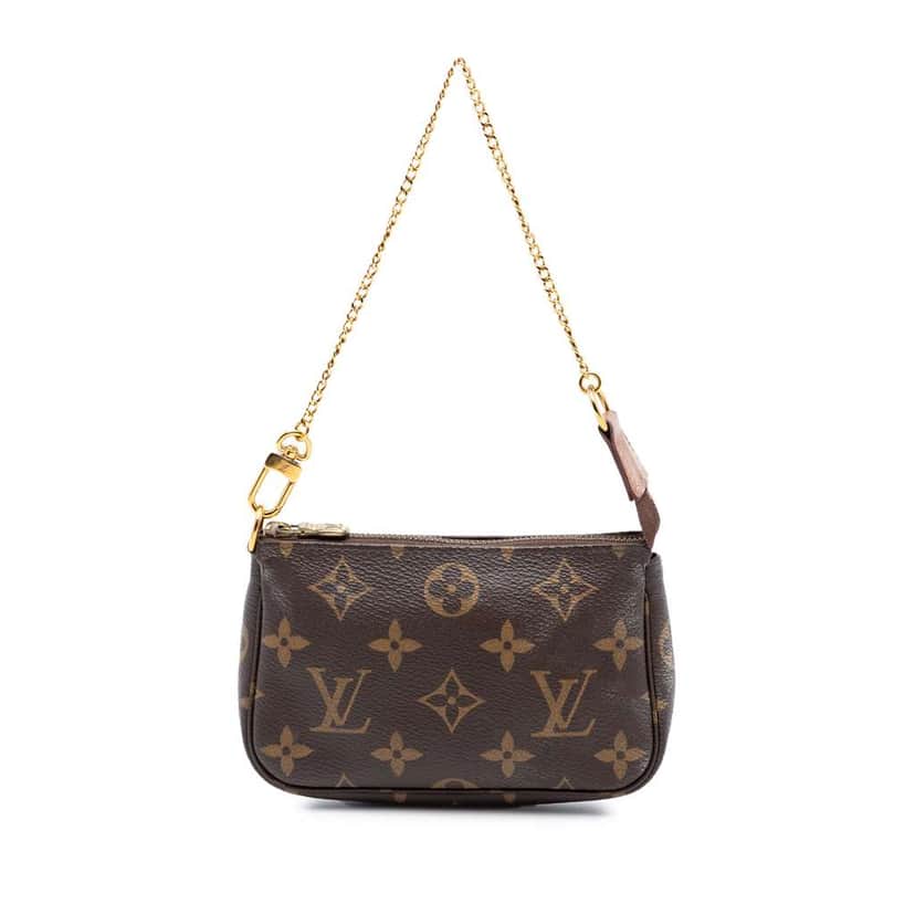 Louis Vuitton Monogram Mini Pochette Accessoires Brown Very good condition - Front View