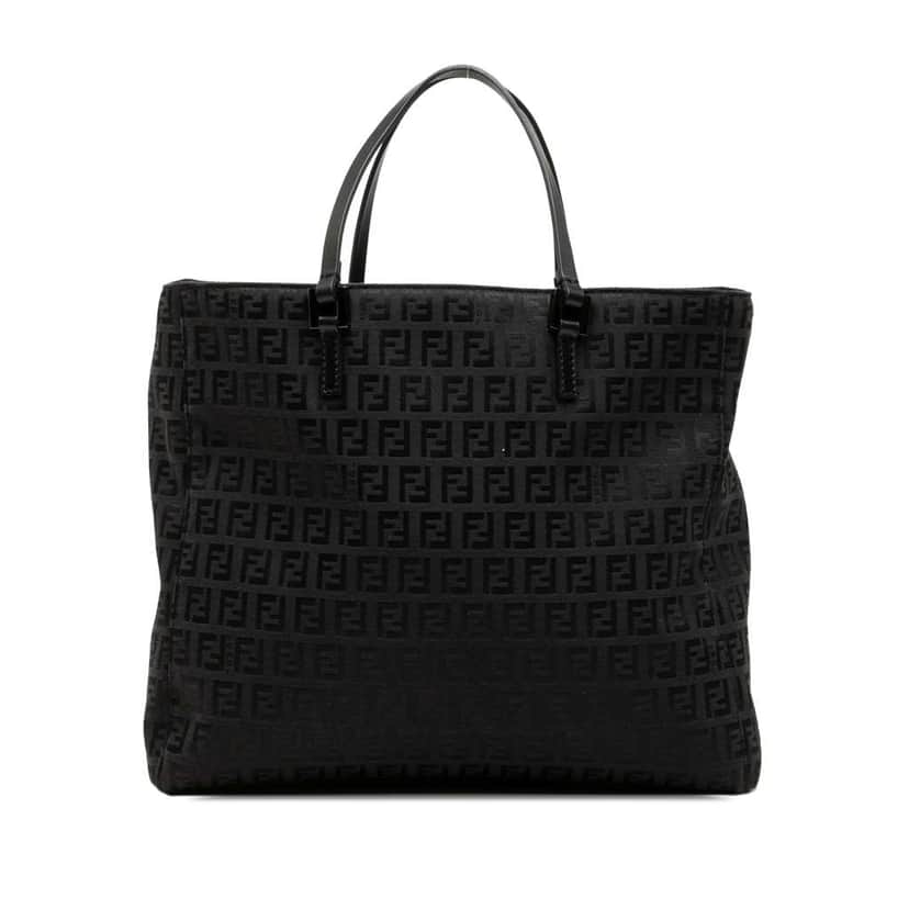 Fendi Zucchino Canvas Tote Black Canvas Very good condition - Front View
