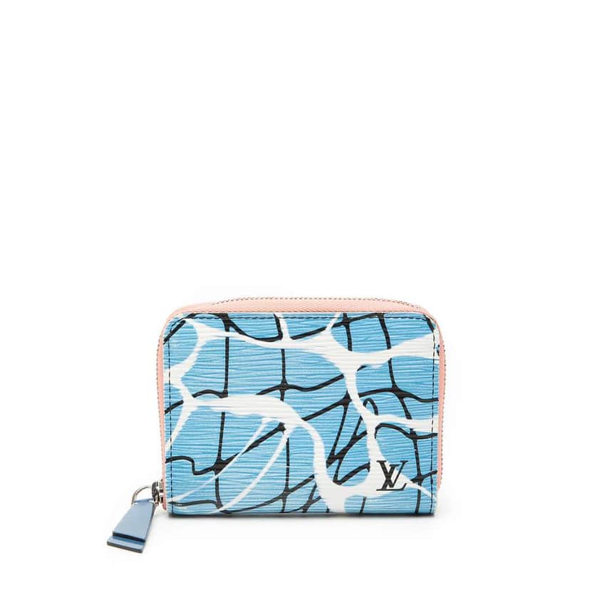 Louis Vuitton Epi Aqua Zippy Coin Purse Blue Leather Very good condition - Front View