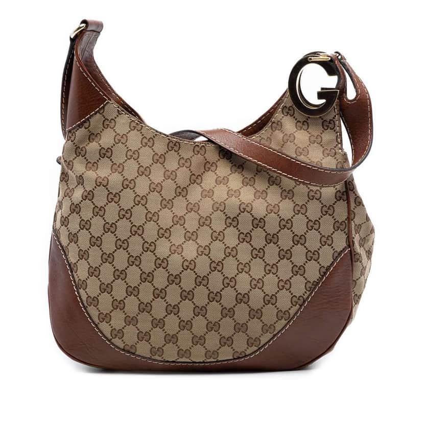 Gucci GG Canvas Charlotte Crossbody Beige Canvas Very good condition - Front View