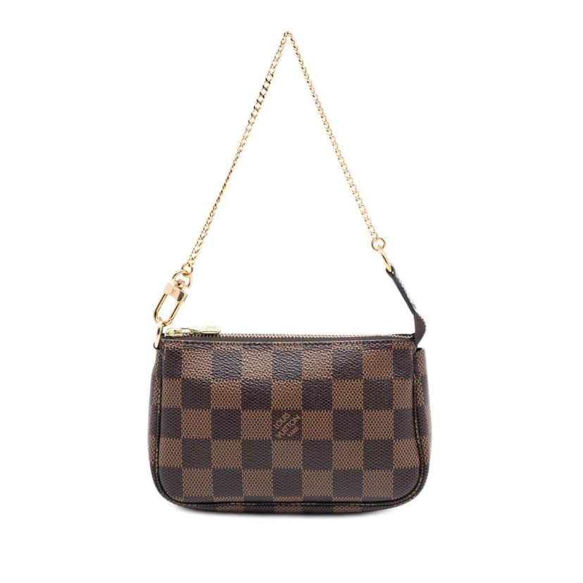 Louis Vuitton Damier Ebene Mini Pochette Accessoires Brown Very good condition - Front View