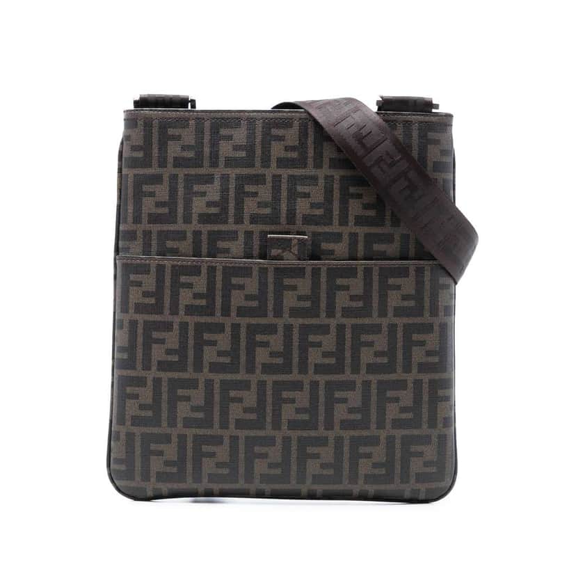 Fendi Zucca Spalmati Crossbody Brown Canvas Very good condition - Front View