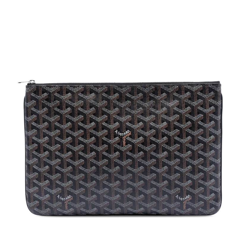 Goyard Goyardine Senat MM Black Canvas Very good condition - Front View