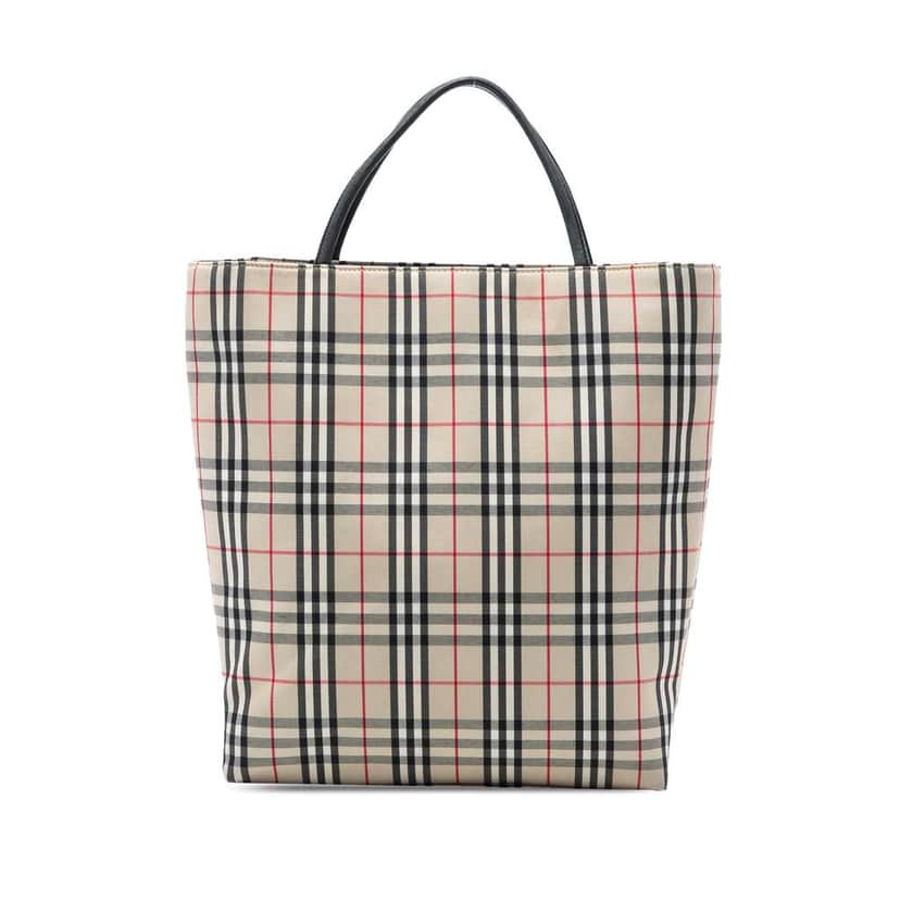 Burberry House Check Canvas Tote Beige Canvas Very good condition - Front View