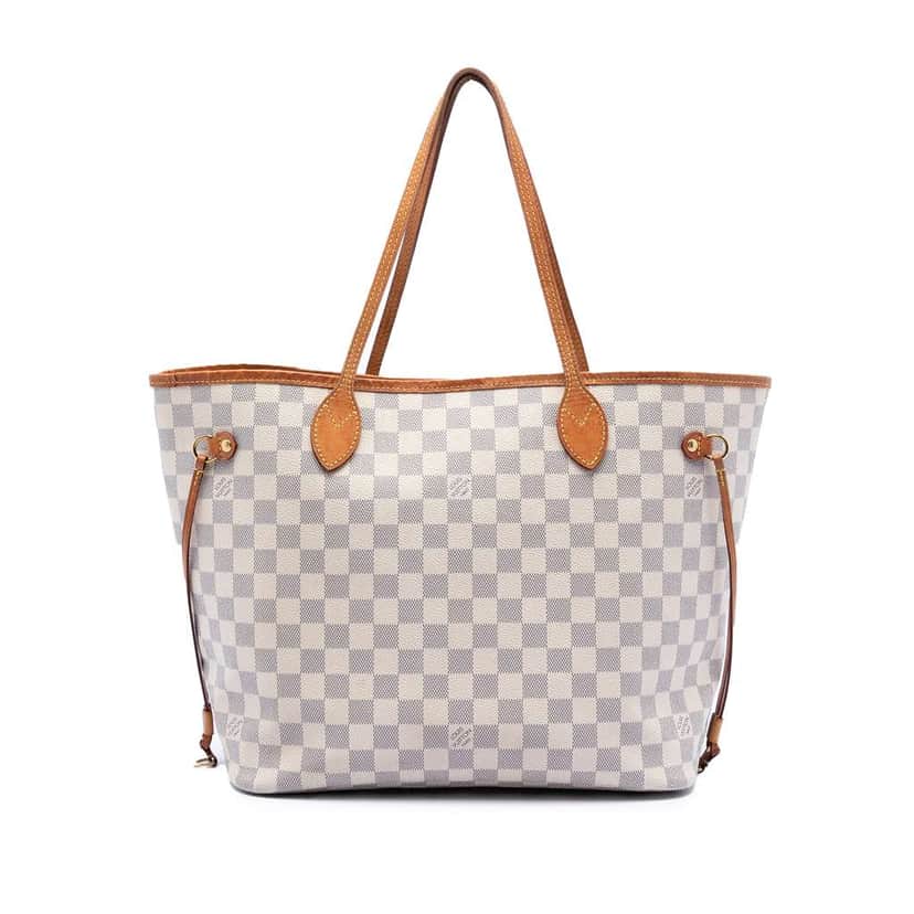 Louis Vuitton Damier Azur Neverfull MM White Very good condition - Front View