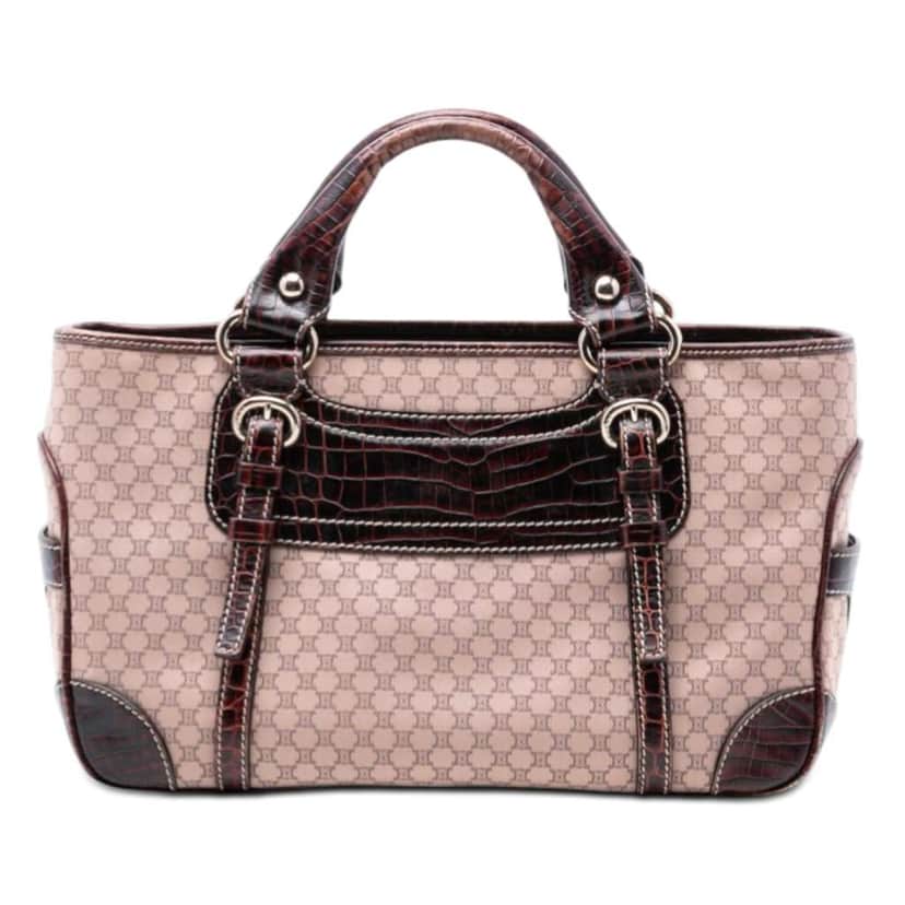 Celine Macadam Canvas Boogie Handbag Beige Canvas Very good condition - Front View