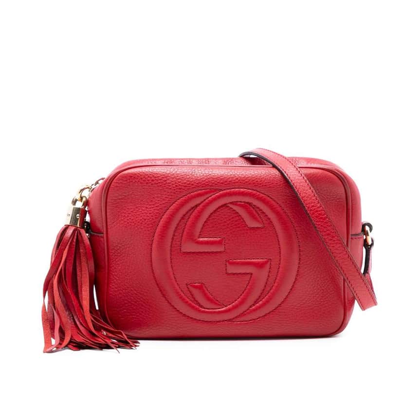 Gucci Leather Soho Disco Crossbody Red Leather Very good condition - Front View