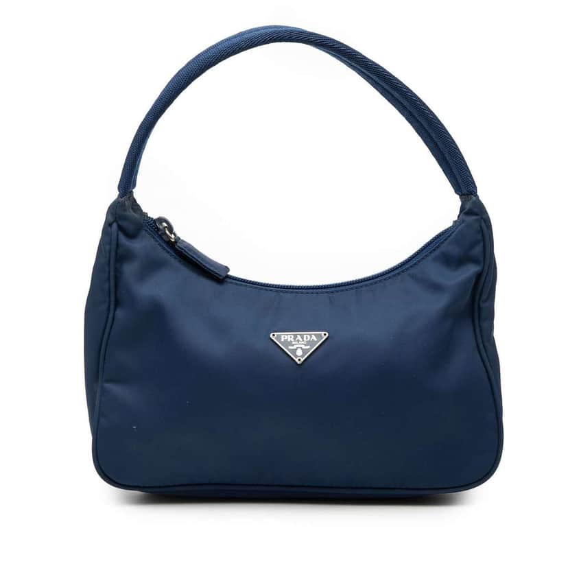 Prada Mini Tessuto Sport Shoulder Bag Blue Very good condition - Front View