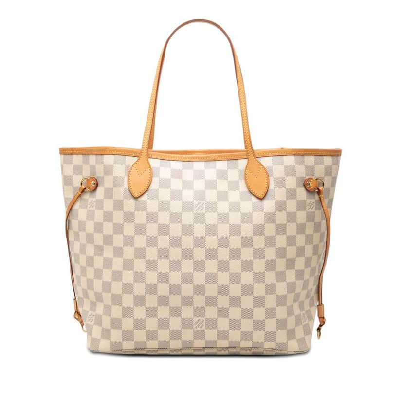 Louis Vuitton Damier Azur Neverfull MM White Very good condition - Front View