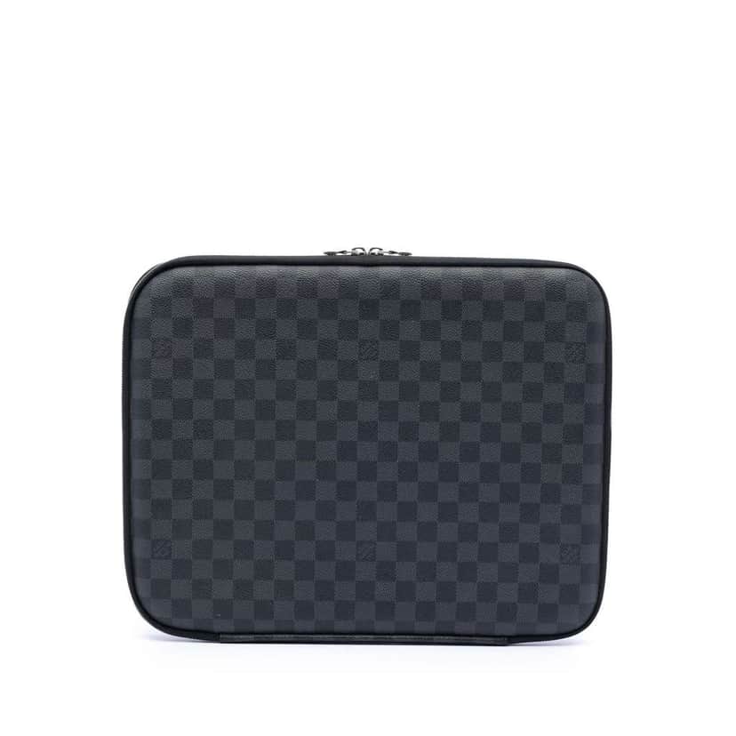 Louis Vuitton Damier Graphite Horizon Laptop Sleeve Black Very good condition - Front View