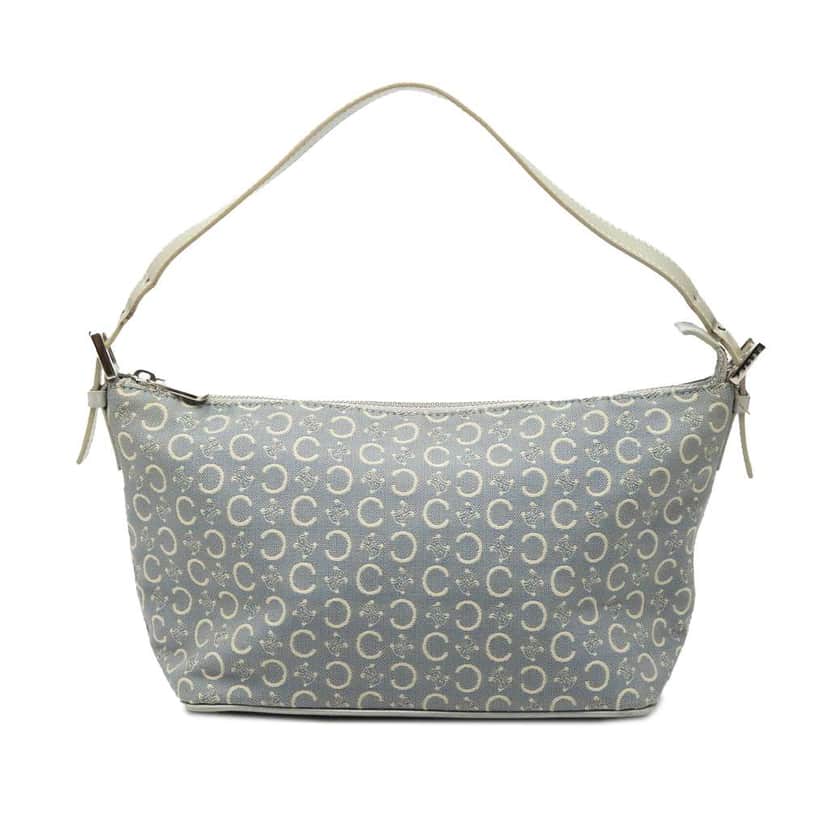 Celine C Macadam Canvas Handbag Blue Canvas Very good condition - Front View