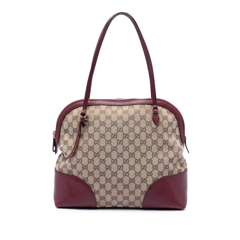 Gucci Medium GG Canvas Bree Dome Tote Beige Canvas Very good condition - Front View