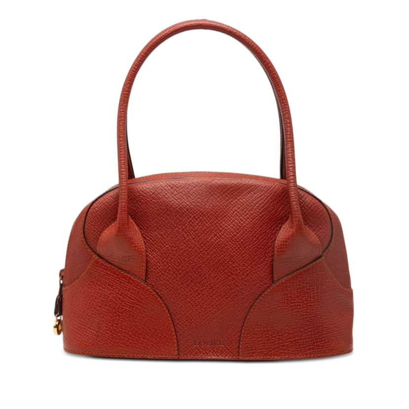 Loewe Grained Calfskin Handbag Brown Leather Very good condition - Front View