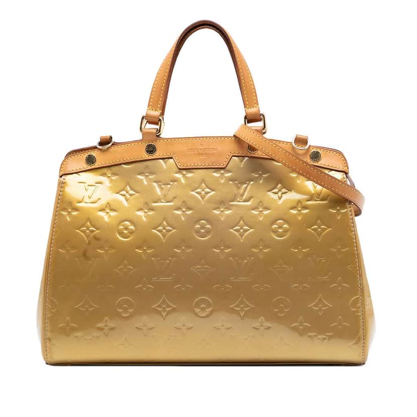 Louis Vuitton Monogram Vernis Brea MM Gold Leather Very good condition - Front View