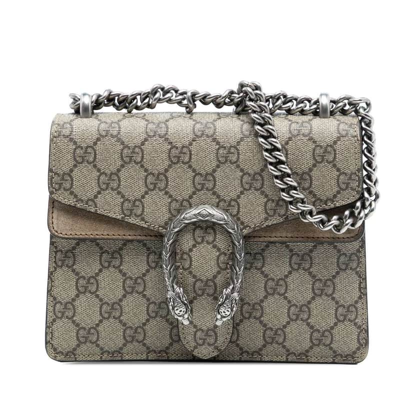 Gucci Small GG Supreme Dionysus Crossbody Beige Very good condition - Front View