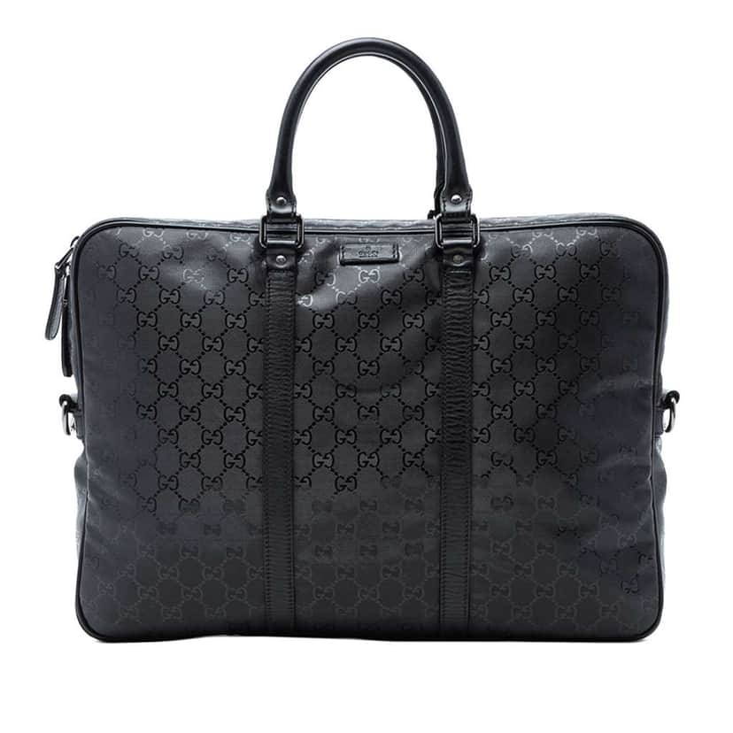 Gucci GG Imprime Business Bag Black Canvas Very good condition - Front View