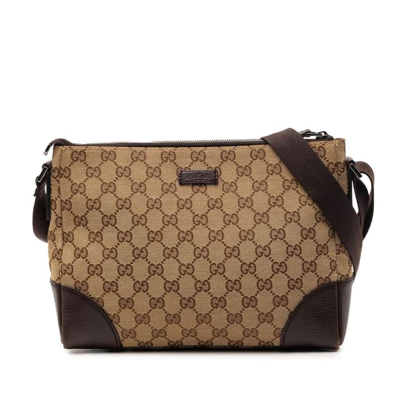 Gucci GG Canvas Crossbody Beige Canvas Very good condition - Front View