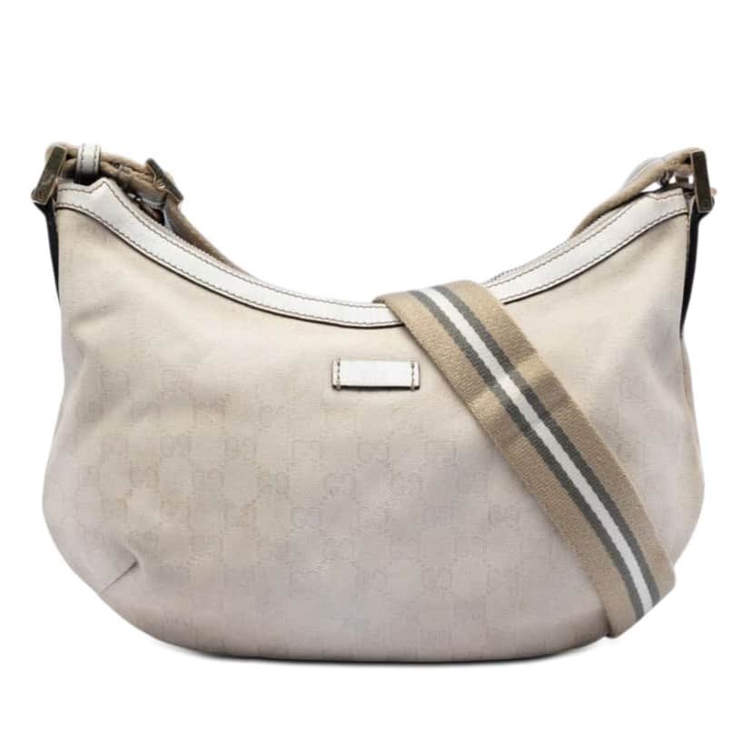 Gucci GG Canvas Web Crossbody Beige Canvas Very good condition - Front View
