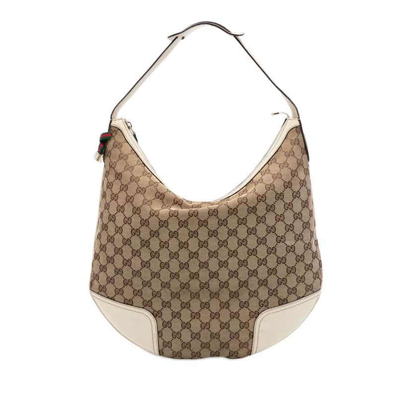Gucci Large GG Canvas Princy Hobo Beige Canvas Very good condition - Front View