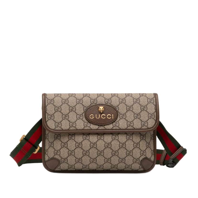 Gucci GG Supreme Web Neo Vintage Belt Bag Beige Very good condition - Front View