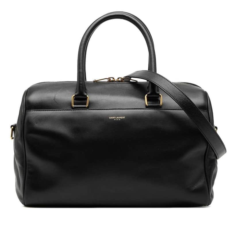 Saint Laurent Leather Classic Duffle 6 Satchel Black Leather Very good condition - Front View