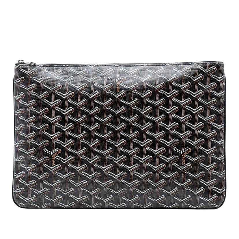 Goyard Goyardine Senat MM Black Canvas Very good condition - Front View