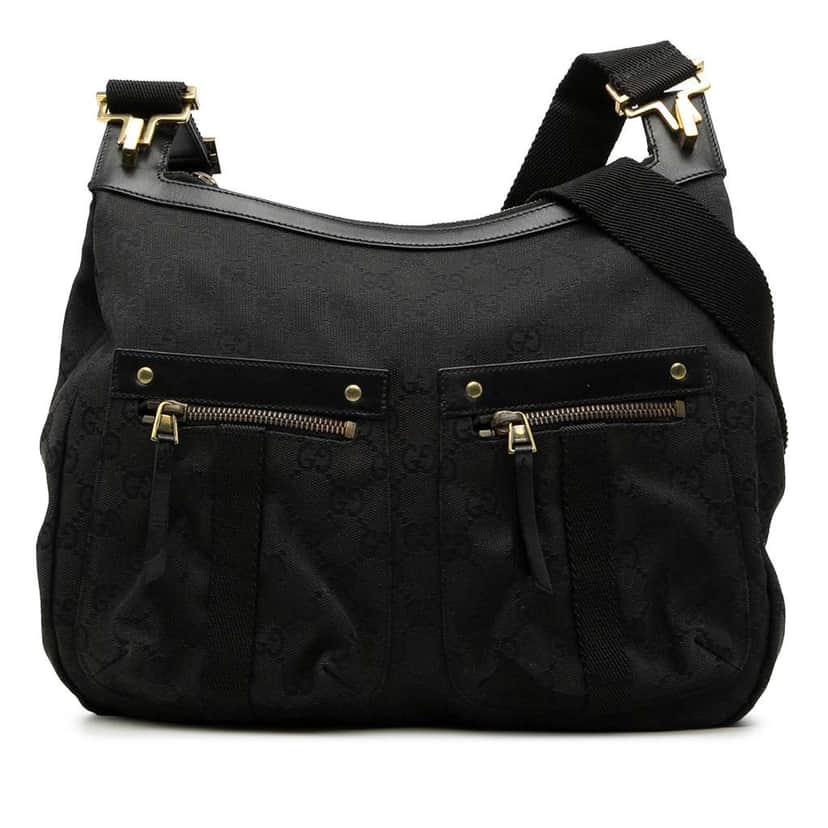 Gucci GG Canvas Crossbody Black Canvas Very good condition - Front View