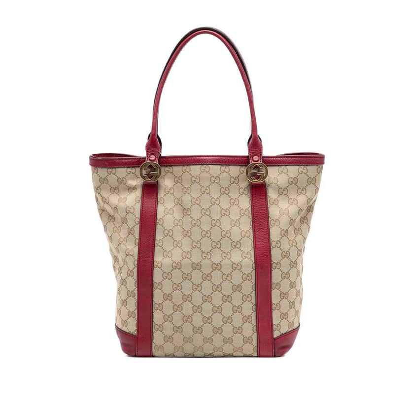 Gucci GG Canvas Twins Tote Beige Very good condition - Front View