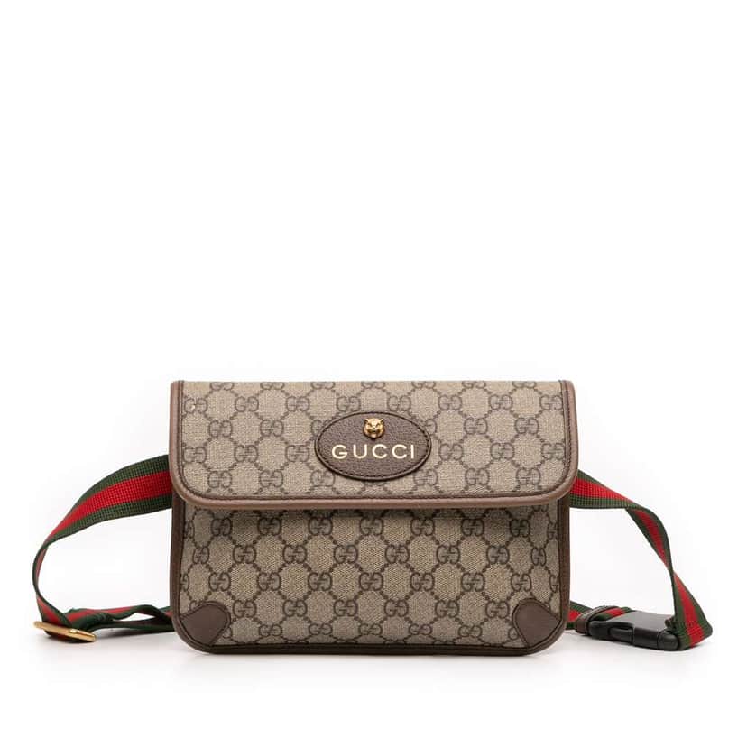 Gucci GG Supreme Web Neo Vintage Belt Bag Beige Very good condition - Front View