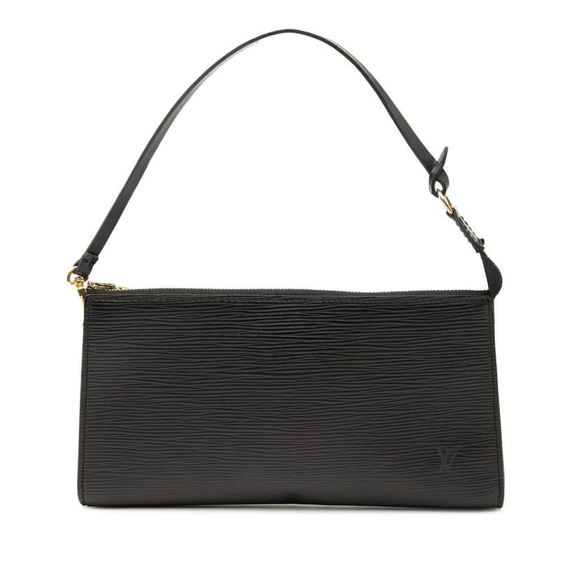 Louis Vuitton Epi Pochette Accessoires Black Leather Very good condition - Front View