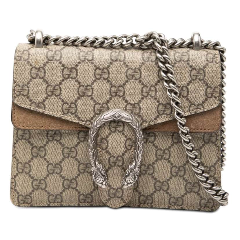 Gucci Small GG Supreme Dionysus Crossbody Beige Very good condition - Front View