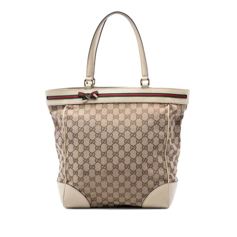 Gucci GG Canvas Mayfair Tote Beige Canvas Very good condition - Front View