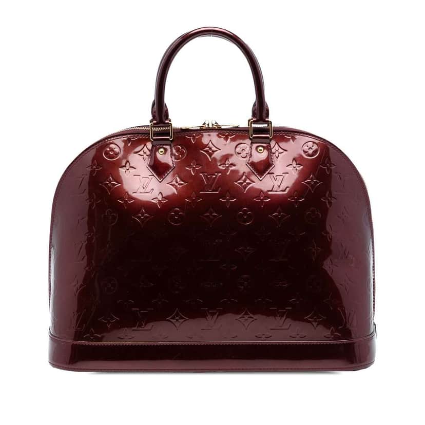 Louis Vuitton Monogram Vernis Alma GM Red Leather Very good condition - Front View