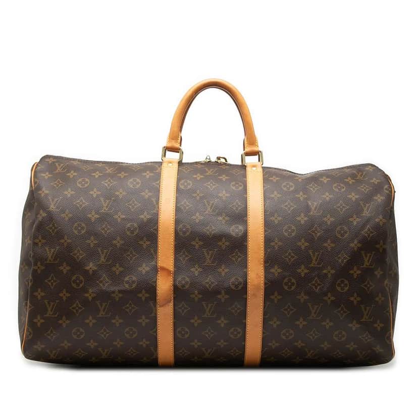 Louis Vuitton Monogram Keepall 55 Brown Good condition - Front View