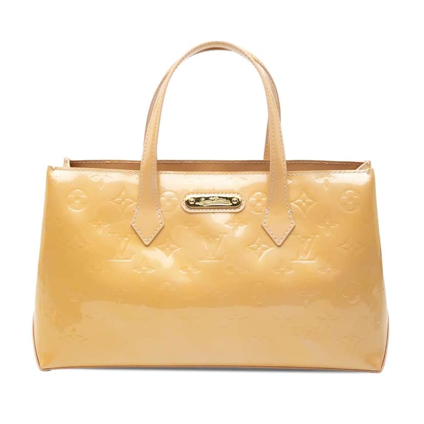 Louis Vuitton Monogram Vernis Wilshire PM Beige Leather Very good condition - Front View