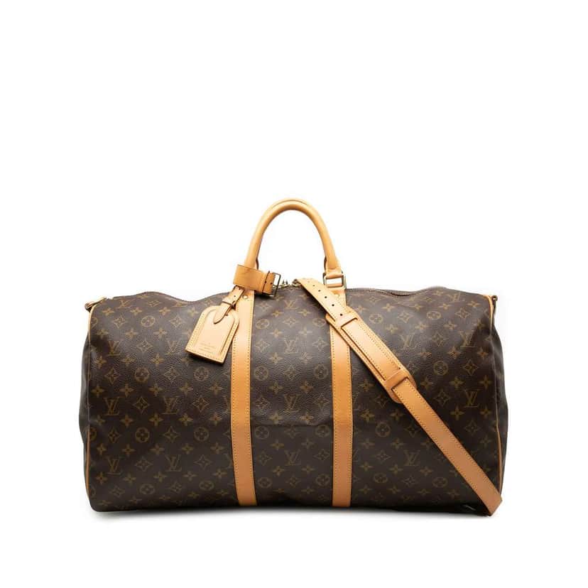 Louis Vuitton Monogram Keepall Bandouliere 55 Brown Good condition - Front View
