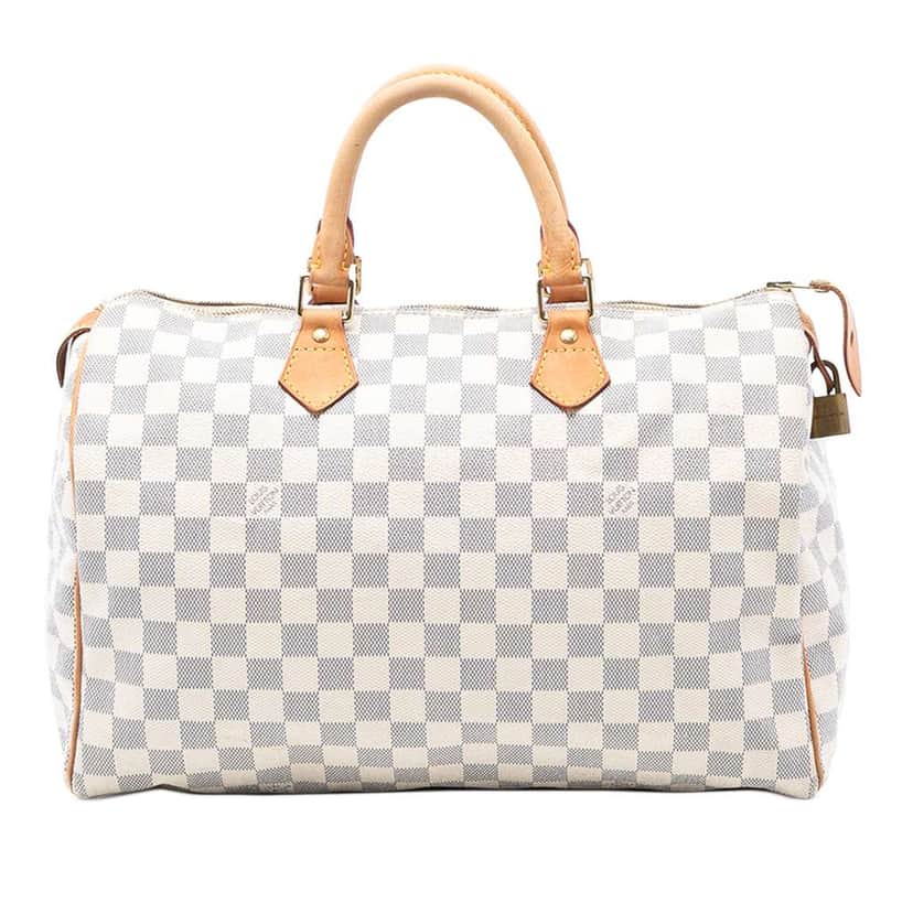 Louis Vuitton Damier Azur Speedy 35 White Very good condition - Front View