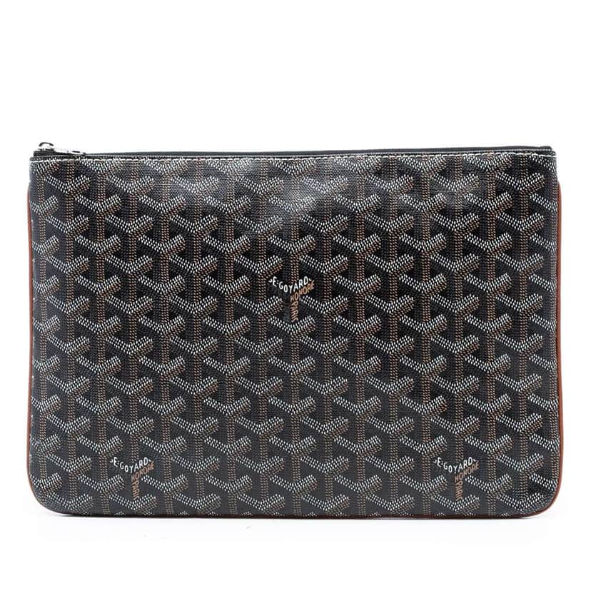 Goyard Goyardine Senat MM Black Canvas Very good condition - Front View